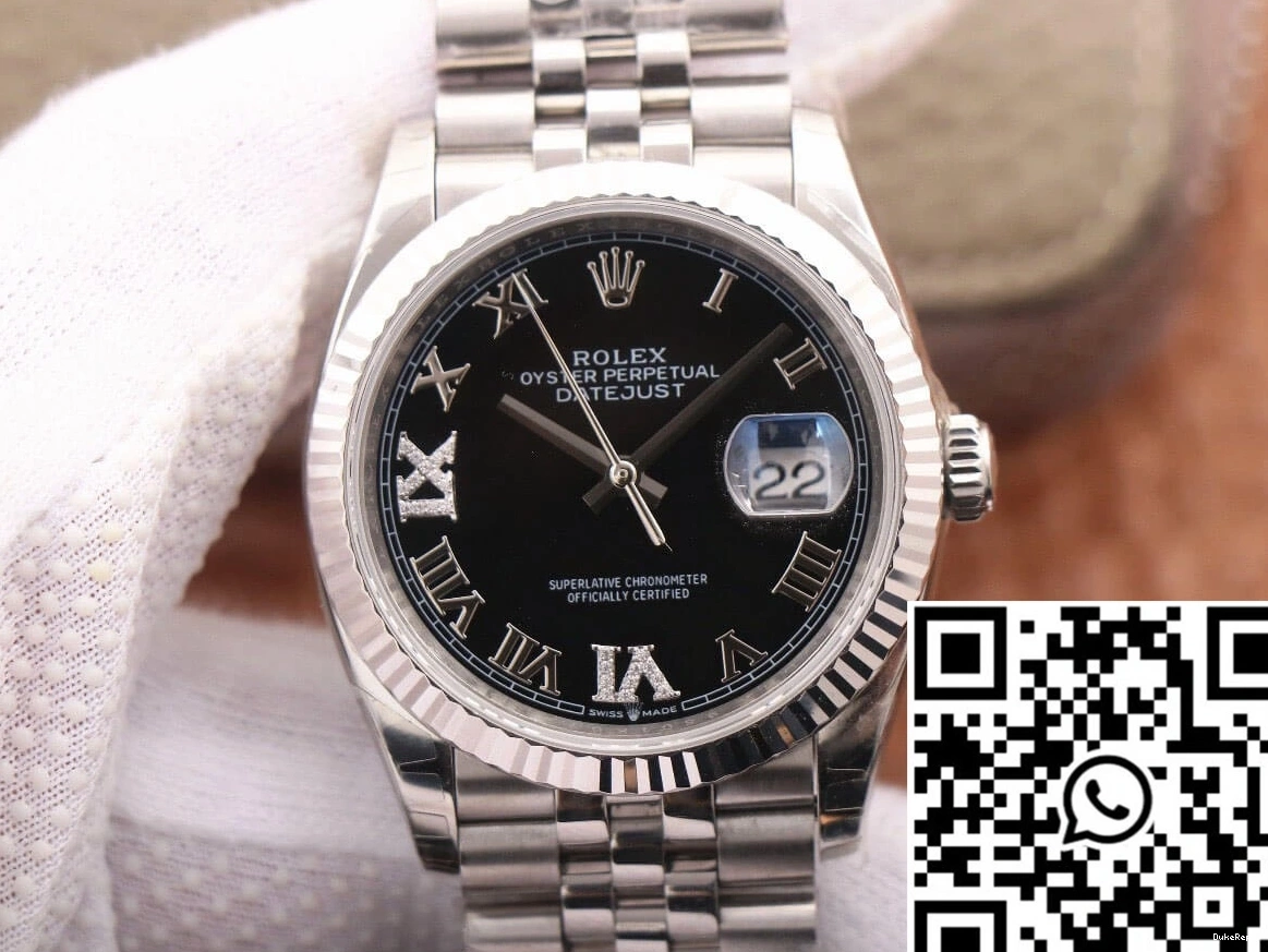 Dial Rolex EW Datejust Factory Diamond-set Black M126233 1221